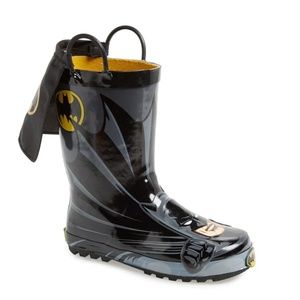 ✨NEW✨ WESTERN CHIEF Batman Everlasting Rain Boot Black Sz US 6 Toddler 14.7 cm